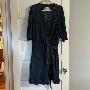 Anthropologie Pilcro and The Letterpress Denim Shorts Romper